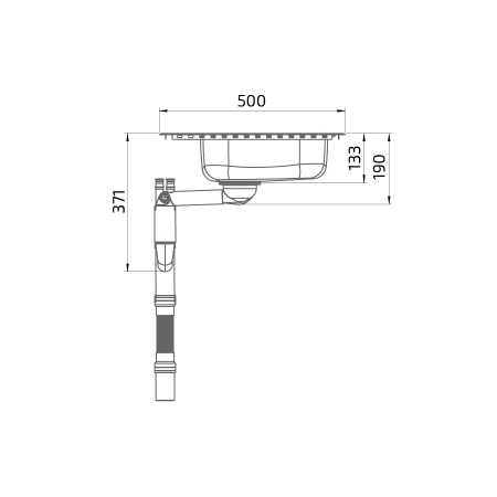 Dimensioni - Lavello da incasso Granberg ES11 - 49,6 cm