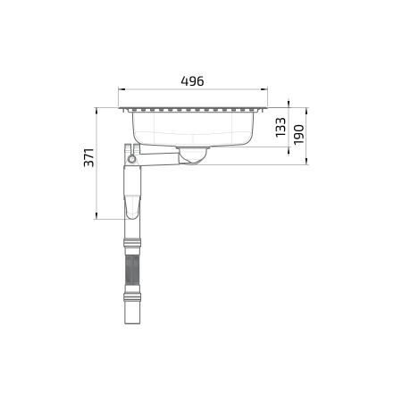 Dimensioni - Lavello da incasso Granberg ES10 - 44,1 cm
